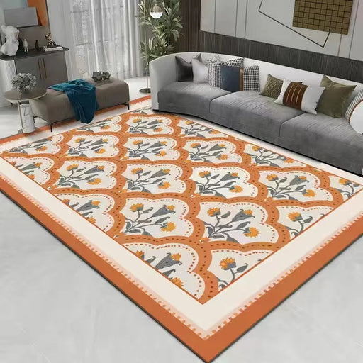 Plush Floral Accent Rug: Luxurious Comfort for Any Space