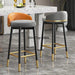 Sleek Scandinavian Leather Gaming and Vanity Stool - Trendy Seating for Modern Interiors