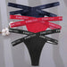 3-Pack Women's Sexy High Waist Cross Strap Cotton G-String Panties