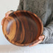 Artisanal Acacia Wood Serving Bowl - Japanese-Inspired Elegance for Culinary Delights