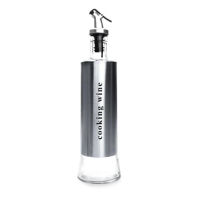 Chic Stainless Steel Oil Dispensing and Spice Jar Ensemble - Transform Your Cooking Journey