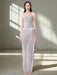 One-Shoulder Lace Evening Dress with High Slit - Summer 2024 Collection