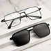 Sleek Polarized Titanium Clip-On Aviator Shades