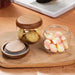 Elegant 10oz Airtight Glass Spice Jars with Acacia Wood Lid - 300ml Kitchen Storage Solution