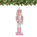 30cm Regal Pink Walnut Nutcracker - Charming Holiday Decoration & Gift for Young Girls