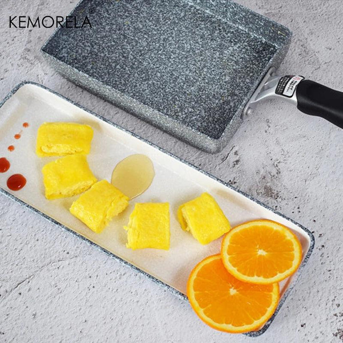 Japanese Medical Stone Omelette Pan - Non-Stick Cooking Essential for Eggs and Pancakes