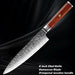Luxurious 7-Piece Damascus Steel Knife Set with Artisan Rosewood Handles