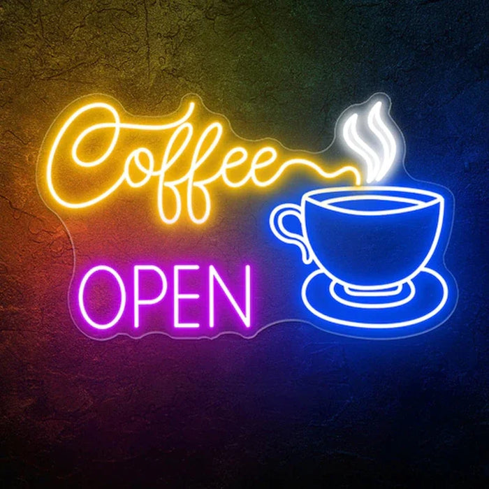 Neon Coffee Shop Sign: Customize Your Space with Warmth