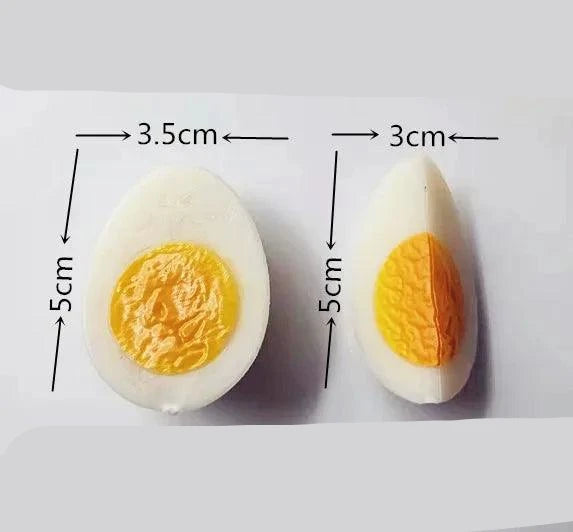 Lifelike Artificial Boiled Egg for Kitchen Decor and Photography Use