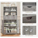 Versatile Multi-Purpose Storage Cabinet with Adjustable Shelves and Two Convenient Drawers