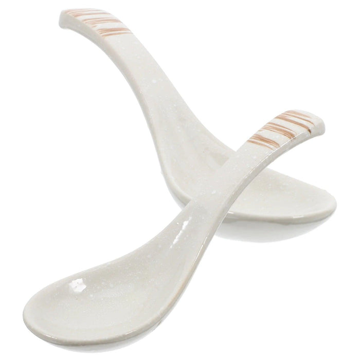 Elegant Japanese Ceramic Spoon for Ramen and Dumplings - A Touch of Sophistication for Every Meal