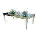 Elegant Minimalist Rectangular Mirror Dining Table for Weddings and Events