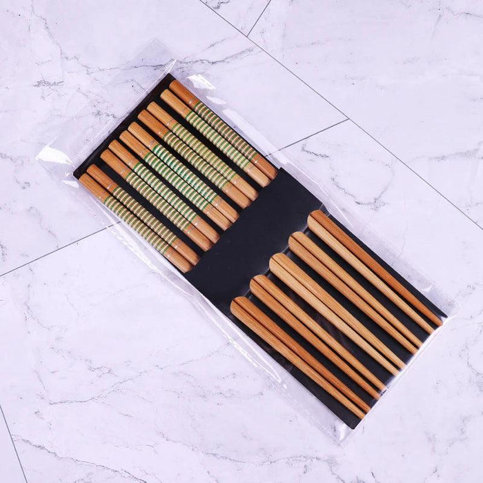 5 Pairs of Non-Slip Japanese Bamboo Chopsticks