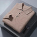 Men's Luxury 100% Mink Cashmere Polo Neck Knit Pullovers