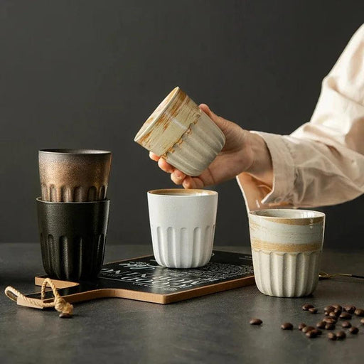 Artisan Japanese Stoneware Gradient Mugs - Ideal for Coffee and Tea Lovers