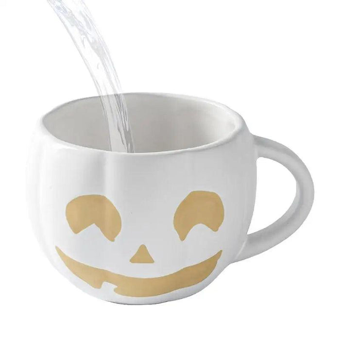 Devilish Pumpkin Enamel Mug - Vintage Halloween Drinkware Delight