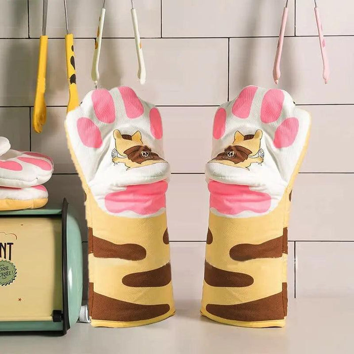 Adorable Cat Paw Design Cooking Glove for Baking Enthusiasts