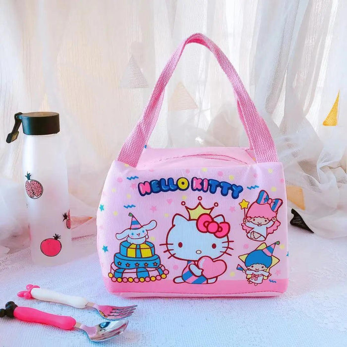 Sanrio Character Insulated Lunch Tote - Adorable Keroppi, My Melody & Badtz Maru Design for School and Office Use