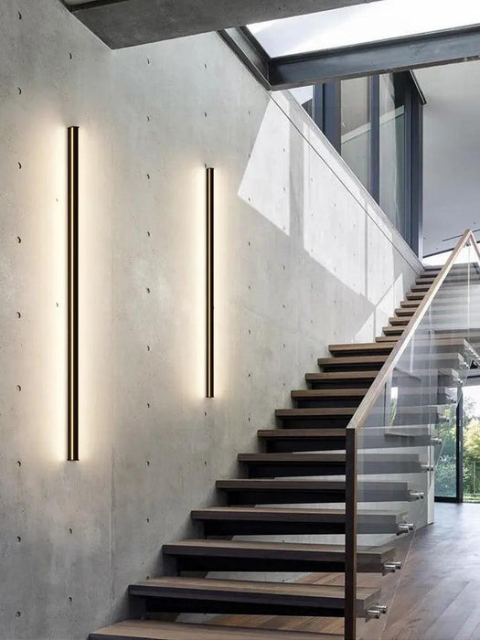 Sleek Nordic Waterproof LED Strip Wall Lamp Set with Remote Control - Ideal Outdoor Lighting Solution