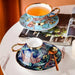 Chic Bone China Coffee Mug and Saucer Collection - Opulent Drinkware for Coffee Lovers