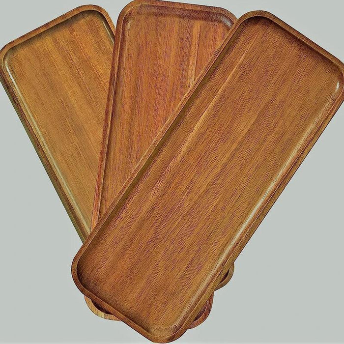 Japanese-Inspired Solid Wood Round Dessert Serving Plate - Ideal for Snacks & Dried Fruits