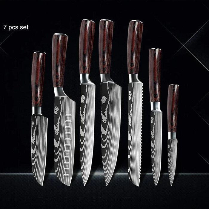 Premium Japanese Damascus Kitchen Knife Set - 1 to 10 Piece Collection for Masterful Culinary Precision