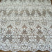 Ivory Wedding Lace Fabric - Premium Chemical Lace for Gowns, Sold by Yard, 135cm Width