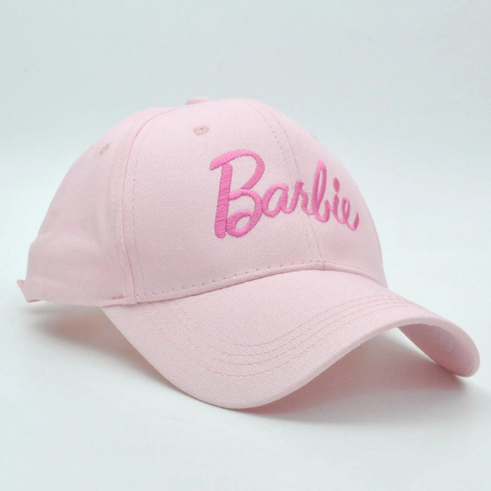 Disney Barbie Girls' Pink Adjustable Cap - Fun Embroidered Hat for Young Trendsetters