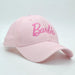 Disney Barbie Girls' Pink Embroidered Baseball Cap - Adjustable Fun Hat for Young Fashionistas