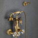 Luxurious Gold Swan Design Shower Faucet Set with Handheld Mixer Taps