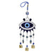 Turkish Blue Glass Evil Eye Wind Chime - Handmade Protective Home Decor