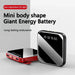 Ultra-Portable 50000mAh Power Bank with LED Mirror Display and Dual USB Ports - Perfect for On-the-Go Charging