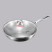 Titanium Excellence: Non-Stick Hammer-Printed Flat Bottom Wok for Gourmet Home Cooking