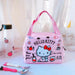 Sanrio Character Insulated Lunch Tote - Adorable Keroppi, My Melody & Badtz Maru Design for School and Office Use