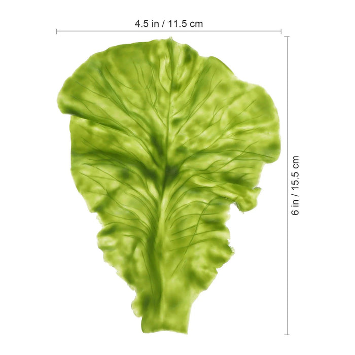 Set of 3 Lifelike PVC Lettuce Leaf Models for Culinary Decor and Photography