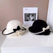 Elegant Camellia Wool Felt Top Hat - Women's Autumn/Winter Fashion Essential