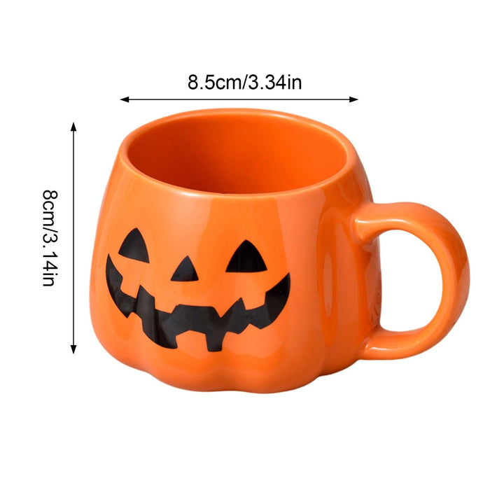 Devilish Pumpkin Enamel Mug - Vintage Halloween Drinkware Delight