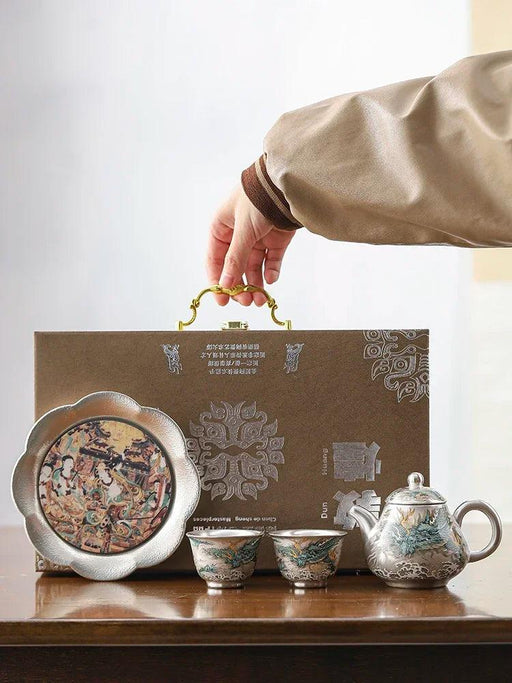 Exquisite Authentic Gilded Porcelain Mug Silver Tea Set – The Ultimate Gift for Special Occasions