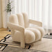 Luxurious Japanese Cream Single Sofa Chair - Chic Scandinavian Moroccan Aesthetic