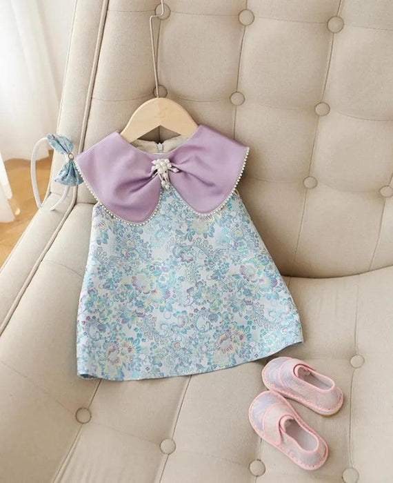 Elegant Girls' Birthday Dress with Big Bow - Boutique Party Gown for Kids A2518