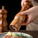 Elegant Acacia Wood Spice Grinders - Enhance Your Kitchen Aesthetics