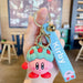 Cute Pink Kirby Keychain with Waddle Dee Doo Design - Perfect Gift for Kids and Anime Fans