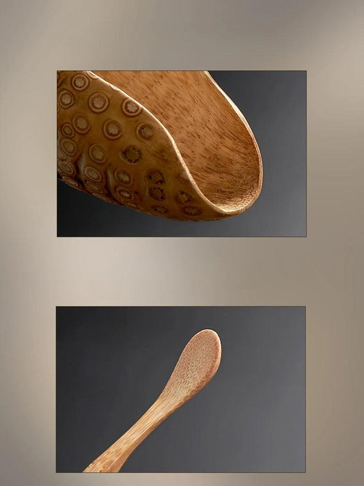 Handcrafted Bamboo Root Tea Spoon and Stick Set for Tea Enthusiasts