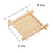 Set of 6 Stylish Natural Bamboo Square Coasters for Elegant Tea and Dessert Serving