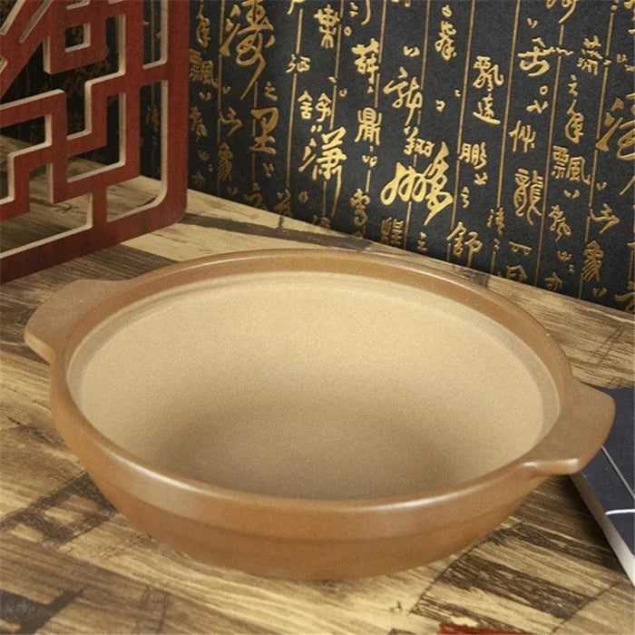 Traditional Unglazed Chinese Clay Casserole - Authentic Stew Pot for Gas Stove Cooking