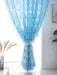 Elegant Blue Ruffled Semi-Blackout Curtains for Living Spaces and Girls' Rooms - Soft Tulle Drapes