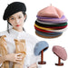 Elegant Wool Beret - Classic Winter Accessory for Women and Teens