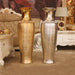 European Chic Ceramic Floor Vase Set - Elegant Silver and Gold Home Decor