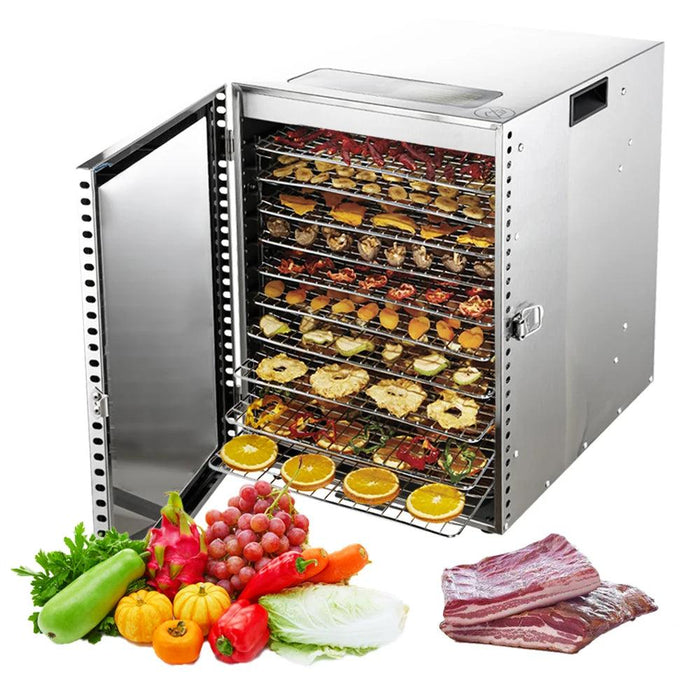 12-Tier Electric Dehydrator with Built-in Meat Grinder for Superior Food Preservation