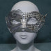 Radiant Silver Sequin & Feather Masquerade Mask - Stylish Venetian Affair